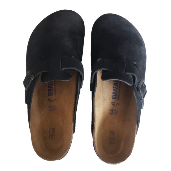Birkenstock Boston BS Black Suede Clogs Buckle Men\'s Size 11 EU Size 44 main image 6
